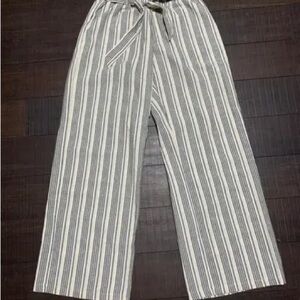 Sienna Sky Black and Cream Striped Pants